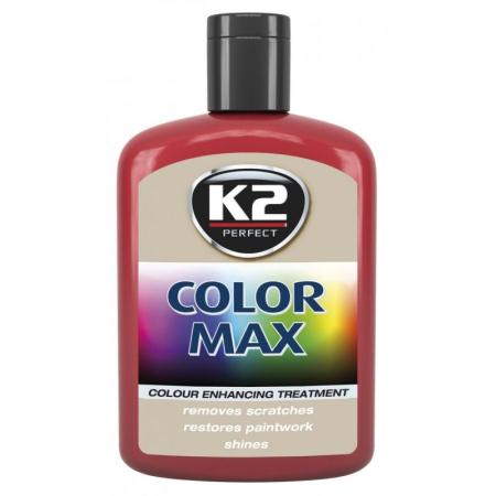 K2 Color max barevný keštící vosk červený 200ml