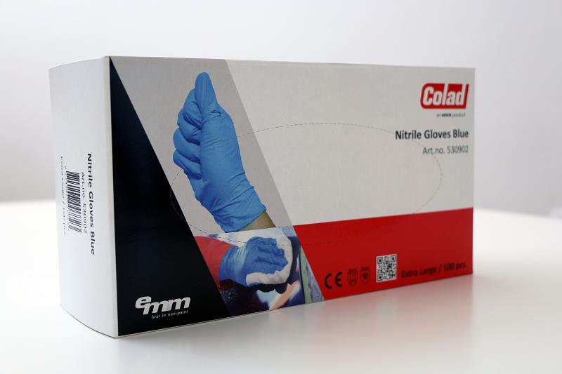 COLAD Jednorázové nitrilové rukavice XL - modré 100ks