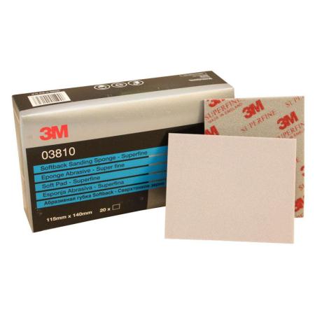 3M 03810 pěnová brusná houbička super jemná 115x140mm