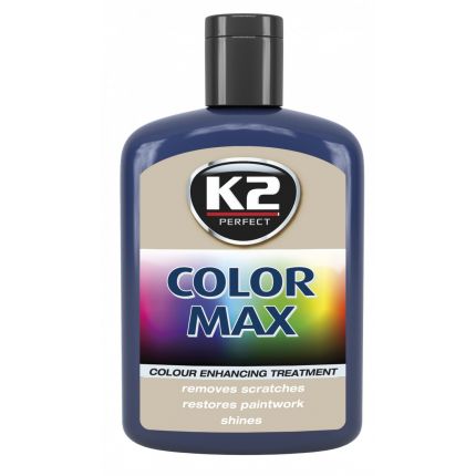 K2 Color max barevný leštící vosk tmavo modrý 200ml