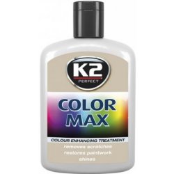 K2 Color max barevný leštící vosk šedý 200ml