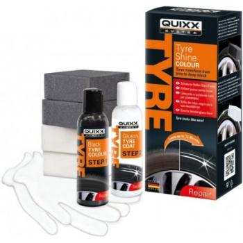 Quixx černá barva na pneumatiky (sada)