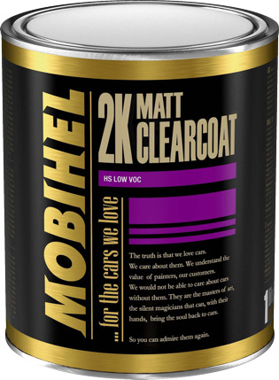 Mobihel 2K akryl bezbarvý lak mat low voc 1L + tužidlo 1100 0,5L